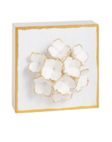 White Flower Plaque