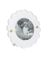 White Acrylic Mini Scallop Frame