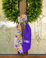 Saturday Silks LSU Tigers Wreath Scarf