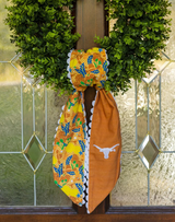 Saturday Silks Texas Longhorns Wreath Scarf