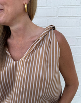 Stripe Twisted Bubble Tank