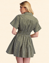 Olive Elastic Waist Dress