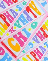 Rainbow Pennant Sorority Flags
