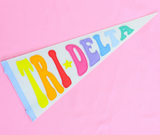Rainbow Pennant Sorority Flags