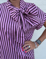 Bowneck Stripe Blouse