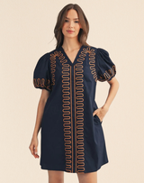 Azteca Trim Shift Dress
