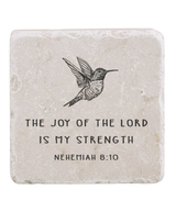 Stone Block-Nehemiah 8:10 Hummingbird