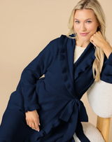 Softies 36" Ruffle Chenille Robe-Midnight
