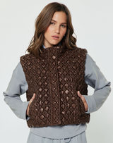 Cropped Quilted Vest