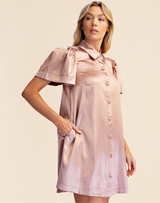 Shimmer Button Down Holiday Dress
