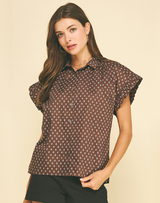 Geometric Diamond Print Shirt