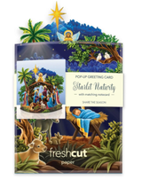 Mini Starlit Nativity Pop Up Card