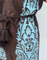 Border Print Shift Dress
