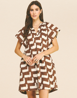 Geo Print Tunic Mini Dress
