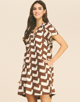Geo Print Tunic Mini Dress