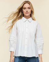 Pleat Detail Button Down Shirt