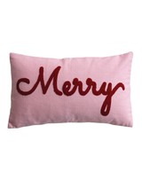 "Merry" Pink Lumbar Pillow