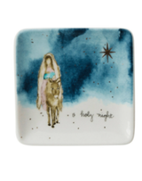 Square Stoneware Saying Dish