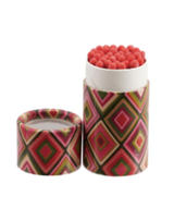 Matches Tube Box with Holiday Pattern