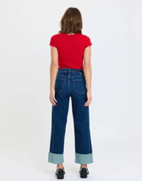 Pleaser High Rise Ankle Jean- Blue