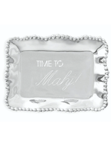 Beatriz Ball Organic Pearl Rectangular Tray-"Time to Mahj"