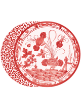 Beatriz Ball Leopard Reversible Placemat-Red