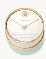 Sea La Vie Stronger/Pave Disk Necklace