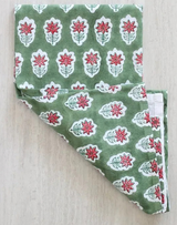 Christmas Lily Tea Towel- Sage/Red