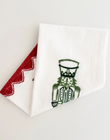 Nutcracker Tea Towel- Evergreen/Red