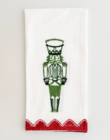 Nutcracker Tea Towel- Evergreen/Red