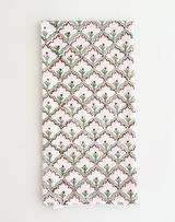 Jaipur Tea Towel- Evergreen/Red