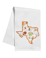 Football Icon Kitchen Towel- Burnt Orange