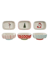 Holiday Stoneware Footed Dish