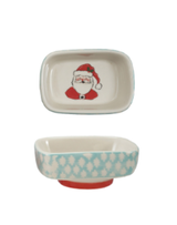 Holiday Stoneware Footed Dish