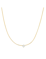 Snake Chain With Simple CZ Center Stone