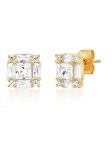 Princess Cut CZ Stud