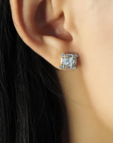 Princess Cut CZ Stud