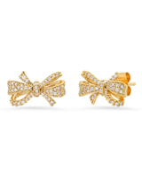 Pave Bow Stud Earring