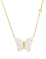 Mother of Pearl Butterfly Necklace