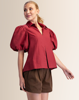 Claire Top- Burgundy