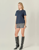 Collins Beaded Bow Top