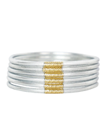 BudhaGirl Silver Lumine All Weather Bangle-Set of 6