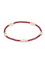 eNewton Hope Purpose Pearl Bracelet-Maroon
