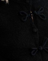 Ainsley Bow Cardigan- Black