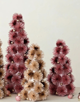19" Pink Tinsel Ball Tree