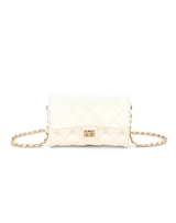 White Quilted Clutch Bag