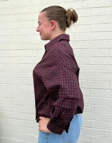 Galli Glitz Plaid Top