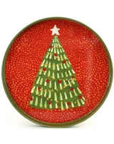 Festive Filigree Round Lacquer Serving Tray