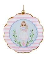 6" Pastel Nutcracker Scalloped Ornament