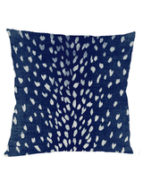 Navy Antelope Linen Pillow